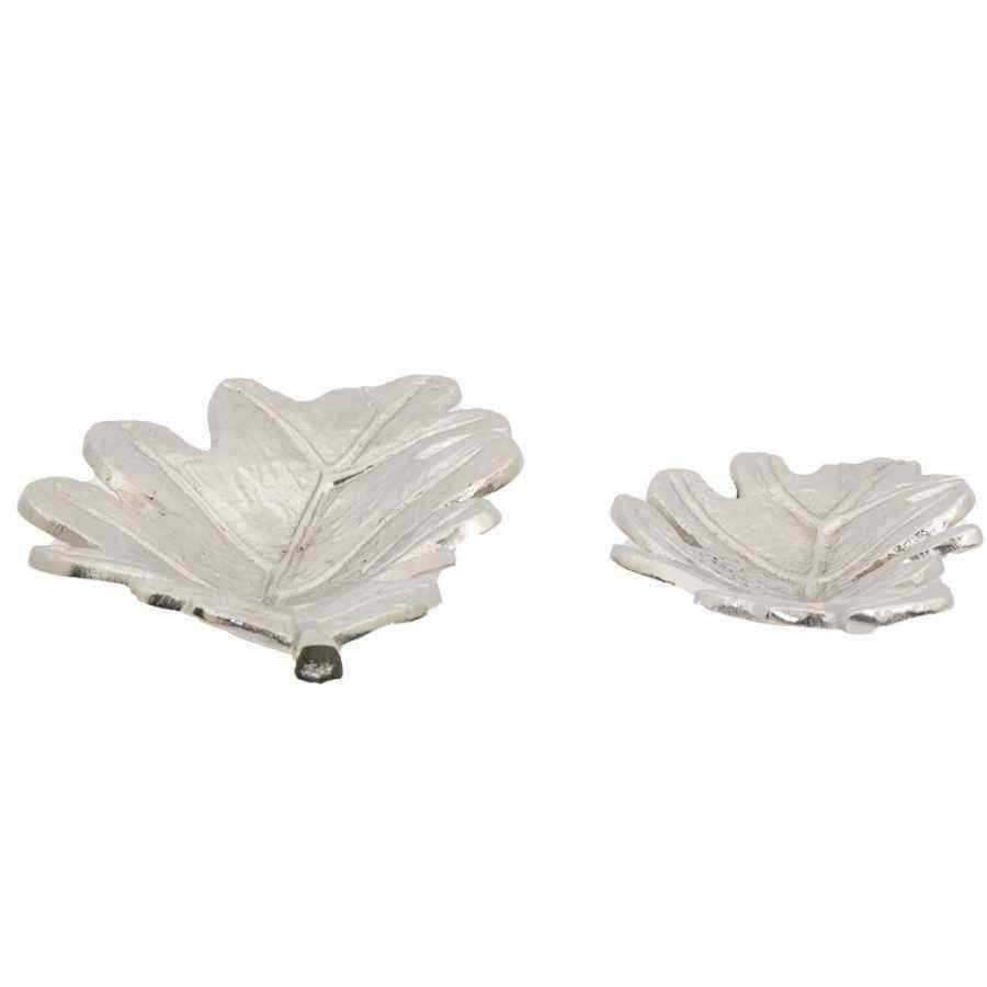 Set of 2 Cute Little Trinket Oak Leaf Dishes - The Farthing