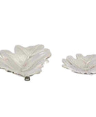 Set of 2 Cute Little Trinket Oak Leaf Dishes - The Farthing