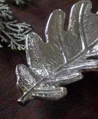 Set of 2 Cute Little Trinket Oak Leaf Dishes - The Farthing