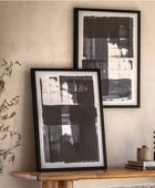 Set of 2 Framed Grayscale Abstract Prints - The Farthing