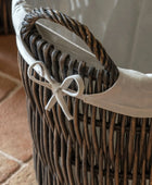 Set of 2 Lined Woven Willow Baskets - The Farthing