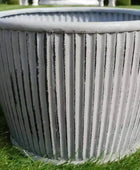 Set of 2 Rustic Distressed Ribbed Planters - The Farthing