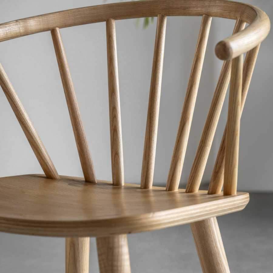 Set of 2 Spindle Back Wood Dining Chairs - The Farthing