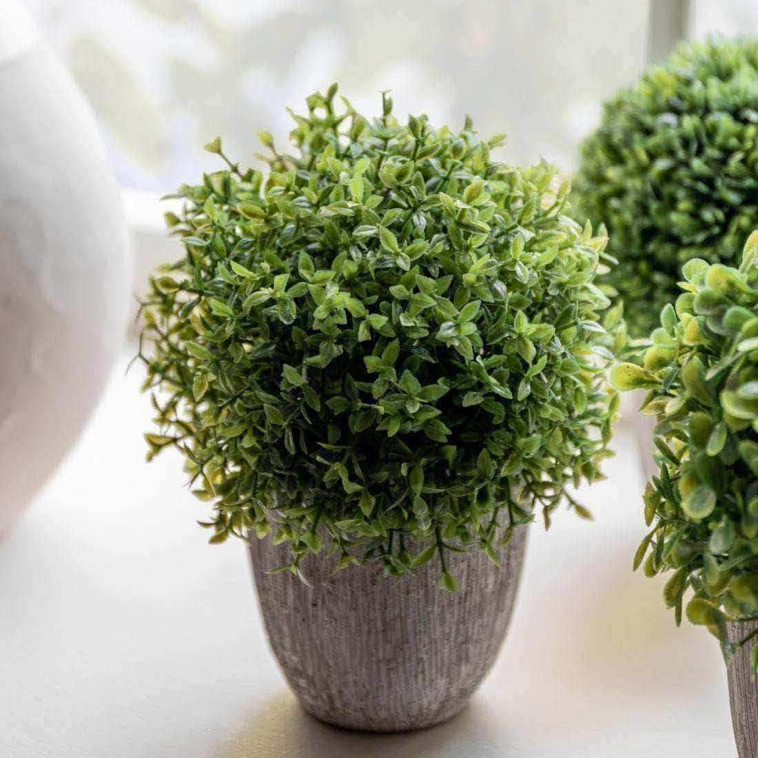 Set of 3 Artificial Potted Mixed Topiary - The Farthing