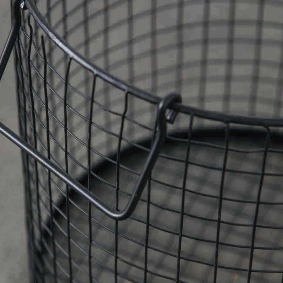 Set of 3 Black Wire Baskets - The Farthing