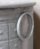 Set of 3 Distressed Round Metal Planters - The Farthing
