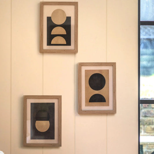 Set of 3 Framed Geometric Prints - The Farthing