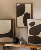 Set of 3 Organic Shapes Framed Canvases - The Farthing
