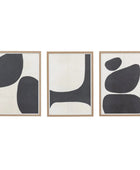 Set of 3 Organic Shapes Framed Canvases - The Farthing