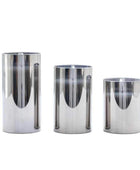 Set of 3 Smoked Grey Battery Powered Candles - The Farthing