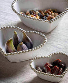 Set of 3 Stoneware Heart Shaped Bowls - The Farthing