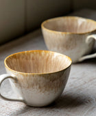 Set of 4 Camel Beige Organic Mugs - The Farthing