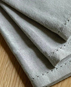 Set of 4 Dove Grey Cotton Napkins - The Farthing