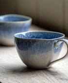 Set of 4 Ink Blue Organic Mugs - The Farthing