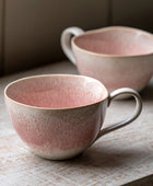 Set of 4 Pink Organic Mugs - The Farthing