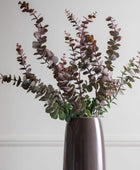 Set of Six Faux Dusky Blush & Grey Eucalyptus Stems - The Farthing