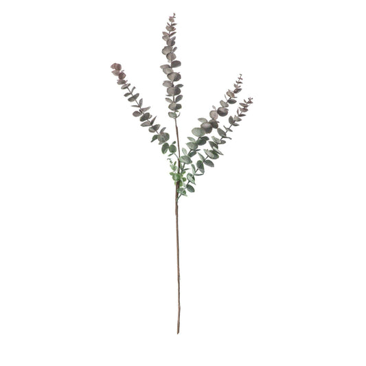 Set of Six Faux Dusky Blush & Grey Eucalyptus Stems - The Farthing