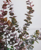 Set of Six Faux Dusky Blush & Grey Eucalyptus Stems - The Farthing