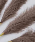 Set of Six Soft Artificial Brown Feathered Sprays - The Farthing