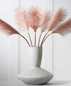 Set of Six Soft Artificial Dark Blush Feathered Sprays - The Farthing