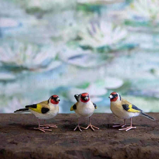 Set of Three Goldfinch Bird Ornaments - The Farthing