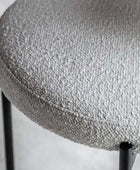 Set of Two Curved Back Cream Fabric Dining Chairs - The Farthing