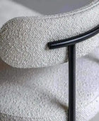 Set of Two Curved Back Cream Fabric Dining Chairs - The Farthing
