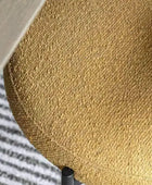 Set of Two Curved Back Ochre Fabric Dining Chairs - The Farthing