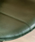 Set of Two GreenFaux Leather Bar Stools - The Farthing