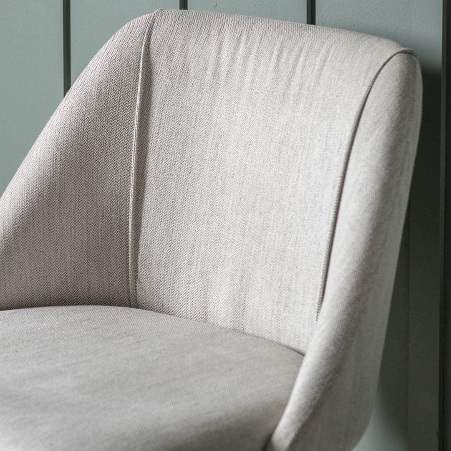 Set of Two Light Fabric Wilston Dining Chairs - The Farthing