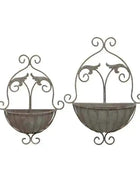Set of Two Metal Decorative Frame Wall Planters - The Farthing
