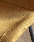Set of Two Mid-Century inspired Ochre Fabric Dining Chairs - The Farthing