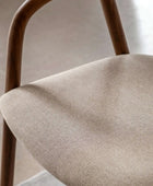 Set of Two Mid Century Styled Padded Top Wood Dining Chairs - The Farthing
