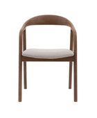 Set of Two Mid Century Styled Padded Top Wood Dining Chairs - The Farthing