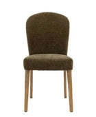 Set of Two Moss Green Fabric Holstock Dining Chairs - The Farthing