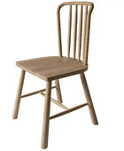 Set of Two Oak Nordic Style Dining Chairs - The Farthing