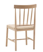 Set of Two Oak Woven Top Dining Chairs - The Farthing