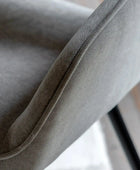 Set of Two Open Back Grey Fabric Dining Chairs - The Farthing