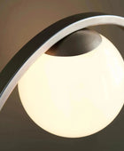 Silver Art Deco Opal Sphere Table Light - The Farthing