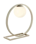 Silver Art Deco Opal Sphere Table Light - The Farthing