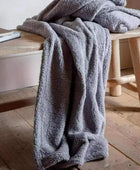 Silver Grey Fleece Throw - The Farthing