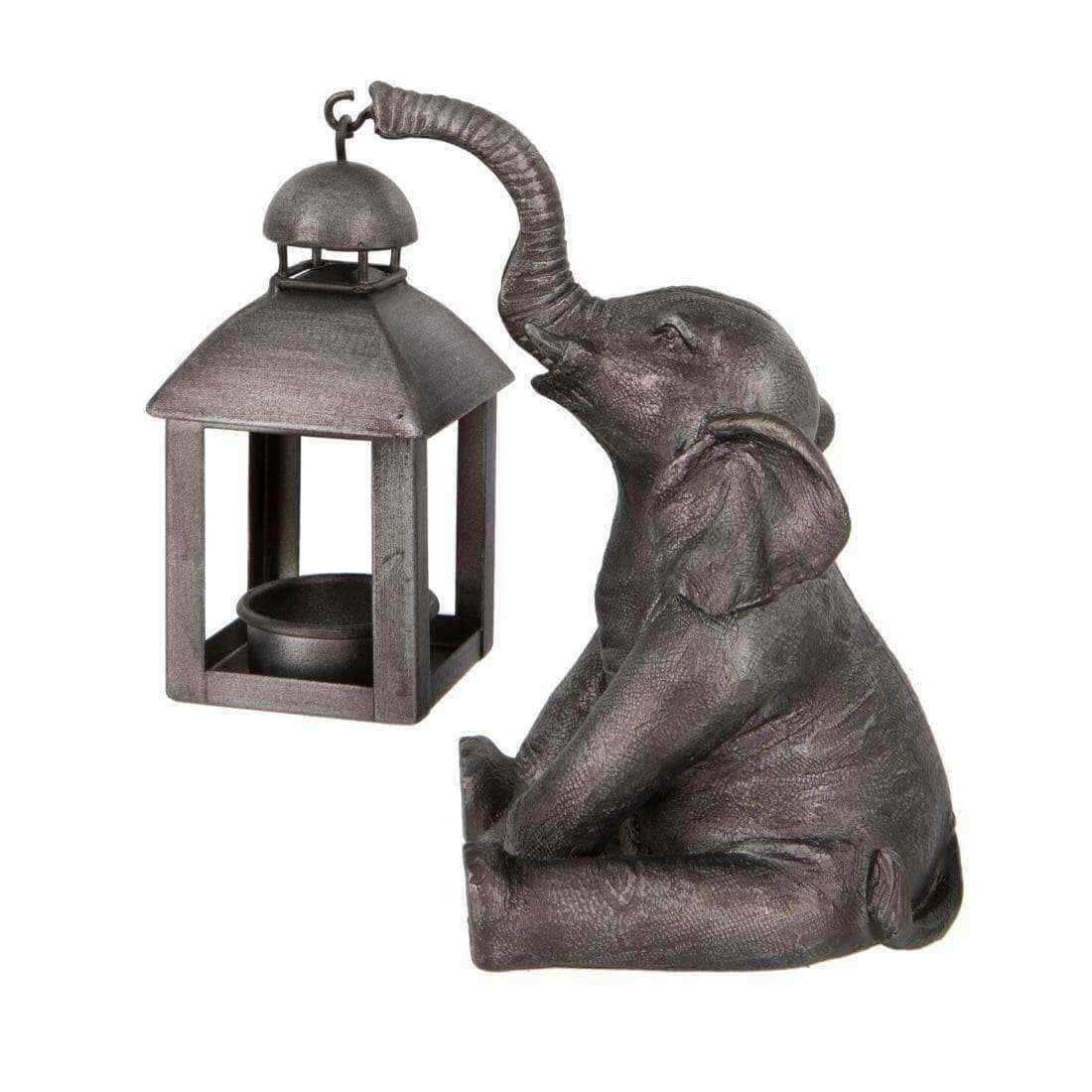 Sitting Elephant Holding a Lantern - The Farthing