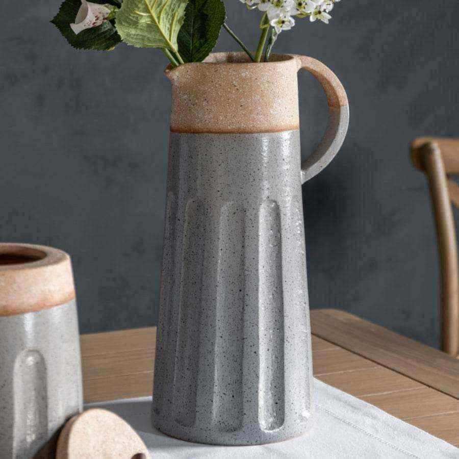 Slate Grey Pitcher Vase - The Farthing