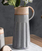 Slate Grey Pitcher Vase - The Farthing