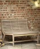 Slatted Acacia Wood Garden Bench - The Farthing