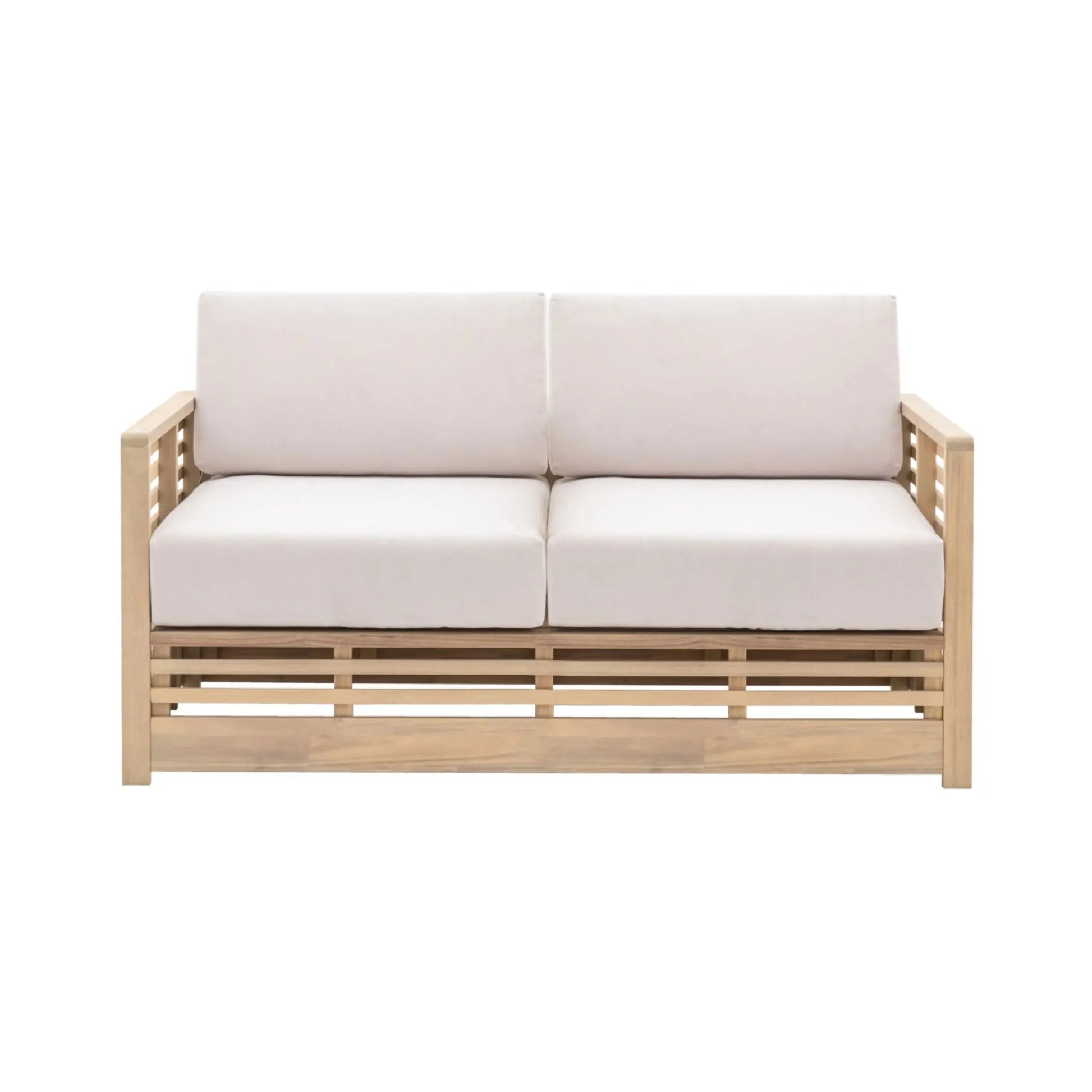 Slatted Acacia Wood Outdoor Sofa - The Farthing