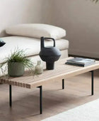 Slatted Oak Rectangular Coffee Table - The Farthing