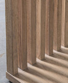 Slatted Sided Ash Side Table - The Farthing