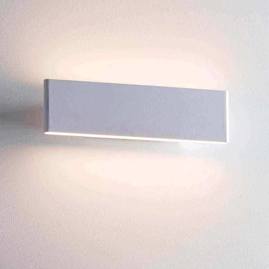 Sleek Textured White LED Wall Light - The Farthing