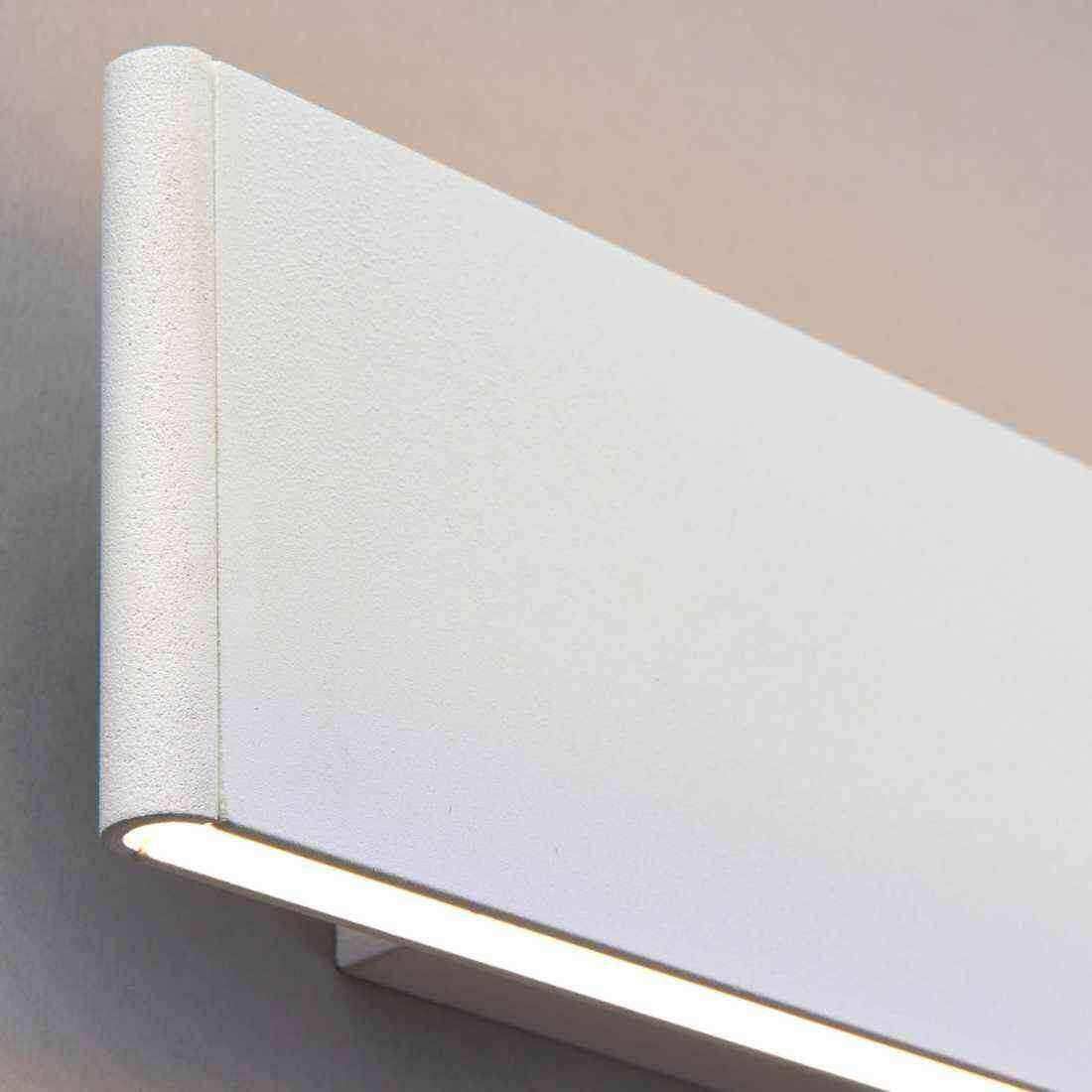 Sleek Textured White LED Wall Light - The Farthing